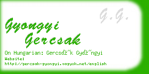 gyongyi gercsak business card